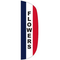 "FLOWERS" 3' x 10' Stationary Message Flutter Flag